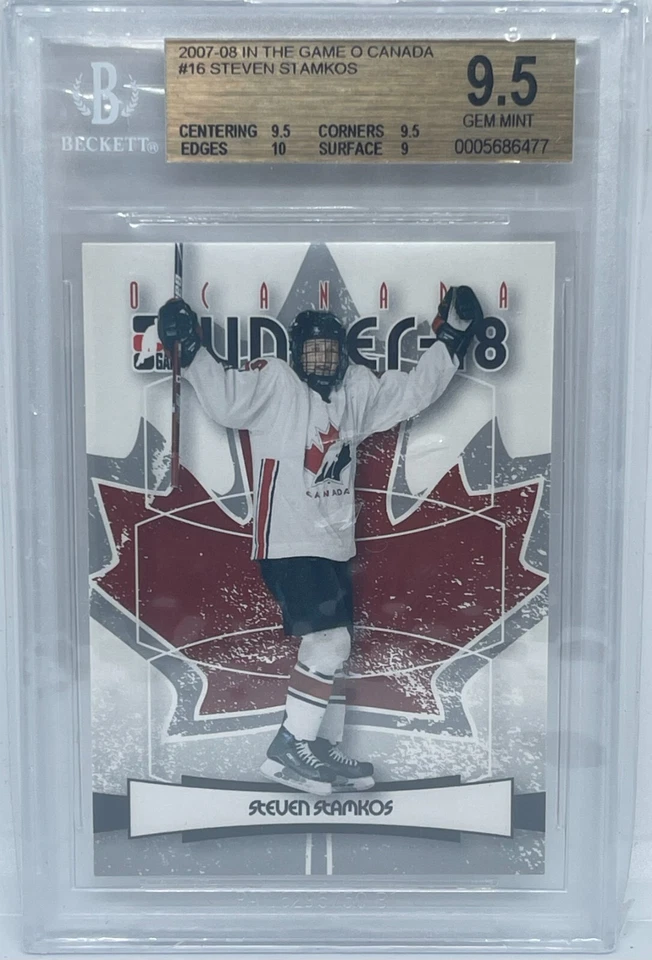 2007-08 ITG O CANADA RC ROOKIE STEVEN STAMKOS BGS 9.5 IN THE GAME #16 NHL HOF TB - Image 1 of 1