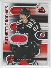 Nikita Okhotiuk 2022-23 Upper Deck SP Game Used Rookie Red Patch RC Jersey #198