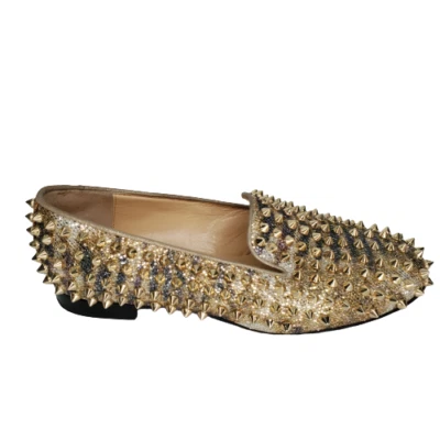 Mocasines planos Christian Louboutin para mujer con clavos brillantes sin cordones EU 36,5 US 6,5 Foto 1 de 4