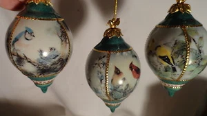 Bradford Editions, Nature's Poetry From Lena Liu, Primier Issue Ornament Set - Picture 1 of 12
