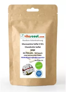 Glucosamine Sulphat 2 KCL - Chondroitin Sulphat - MSM - 720 Kapseln - Bild 1 von 6