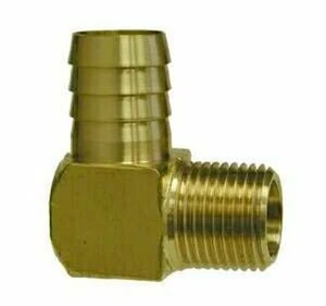 Brass Male Elbow Hose Tail 3/16" Hosetail To 1/8" Bspt Male Thread ENZ-P6-0302 - Picture 1 of 1