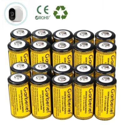 20PCS CR123A 3.7V Li-Ion Rechargeable Batteries for Netgear Arlo Security Camera