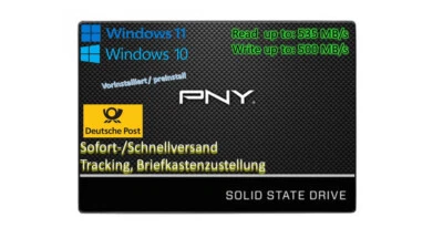 PC Laptop Upgrade Kit SSD 256 GB mit Win 11 PRO, bei älteren Systemen ein MUSS - Bild 1 von 4
