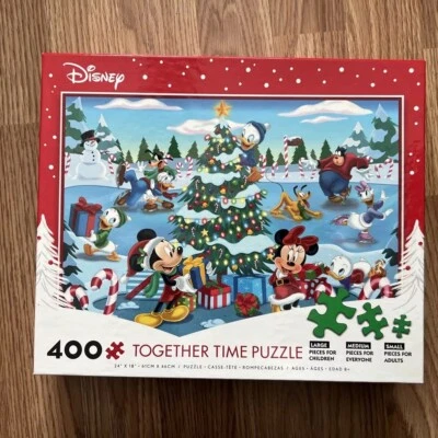 Disney Mickey Mouse & Friends 400 Piece Together Time Puzzle Ceaco 3 Diff Size - Image 1 of 4