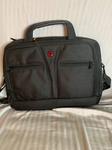 Swiss Gear Black tablet laptop Briefcase by Wenger Messenger Bag 15" x 12"