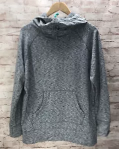 Calvin Klein Women Athletic Hoodie Size Large Gray Thumbholes Kangaroo Pockets - Picture 1 of 9