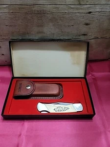 Vintage Schrade USA Scrimshaw Folding Knife, SC-705. Discontinued NOS - Picture 1 of 3