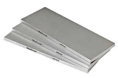 ULTRASHARP DIAMOND SHARPENERS Ultra Sharp Diamond Sharpening Stone Set - 8 x 3 Coarse/Medium/Extra Fine