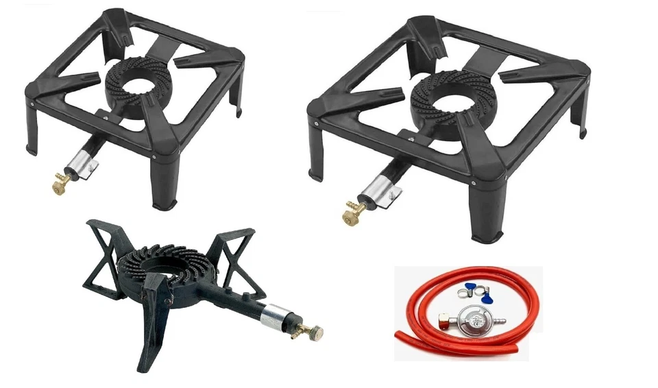 SMH LINE Hockerkocher 3-8000W Gasbrenner Gaskocher Campingkocher Outdoor Wok Gas Schlauch