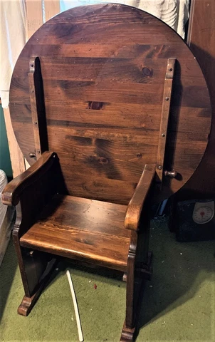 Ethan Allen Antique Dark Old Tavern Table Chair - Rare - American Traditional Cover