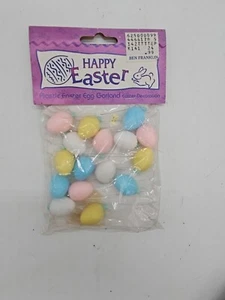 Vintage Easter Eggs Molds Garland Miniature Decor Plastic NOS Ben Franklin - Picture 1 of 4
