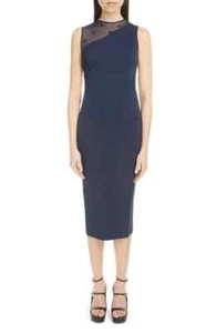 NEW $2,250 GIVENCHY 4G Mixed Media Sleeveless Sheath Dress 40-FR 8-US - Picture 1 of 6