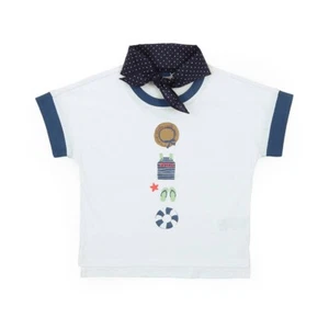 ToTo Heros Kids Unisex Beach Graphic T-Shirt with Polka Dot Bandana - Picture 1 of 11