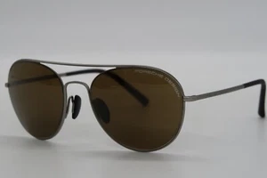 Porsche Design P8606-B Pilot Brown Mirror 88% CE3 Sunglasses 54mm Italy NEW - Picture 1 of 16
