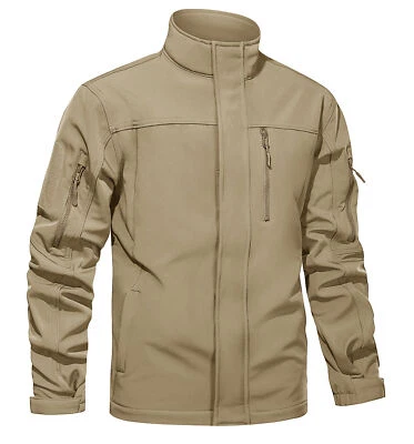 Mens Tactical Jacket Softshell Waterproof Cargo Work Jacket Outdoor Hiking Coats - Image 1 of 4