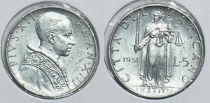Vatican 1951 5 Lire 241075 combine shipping - Picture 1 of 3