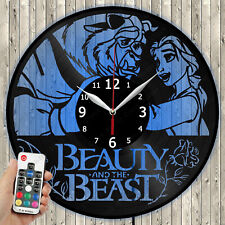 LED Clock Beauty And The Beast LED Light Vinyl Record Wall Clock LED Clock 3651