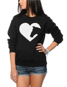 Horse Heart - Horse Rider Riding Kids Sweatshirt - Picture 1 of 3