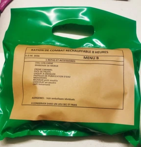 PORT OFFERT  Une rations de combat , 8 heures DDM 26 Menu E Chili con carne - Imagen 1 de 1