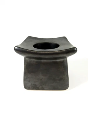 Candelabro Votivo Cerámica Metálico Marrón-Gris 3.75" Cuadrado Moderno Minimalismo Foto 1 de 4