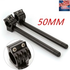 Motorcycle 7//8/'/' Width 12/'/' Long Clip On Ons Replacement Silver Handlebars Tube