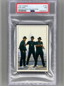1987 Panini #195 Run DMC Smash Hits Collection PSA 7 Pop 2 - 1 Higher Music)