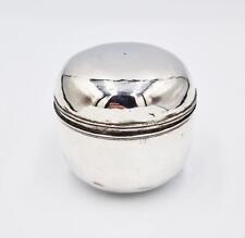 19TH CENTURY FRENCH SOLID SILVER ROUND BOX c1840
