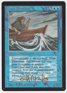 Gold Signed Water Elemental NM Beta Artist Jeff A. Menges 1993 WOTC MTG Magic! - Picture 1 of 2
