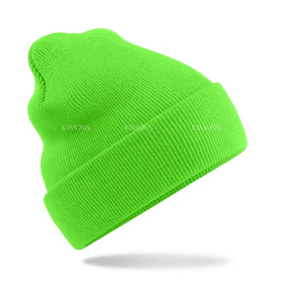 Unisex Gorro Gorra Tejido Liso Esquí Calavera Puño Invierno Cálido Holgado Hombres Mujeres CF Foto 1 de 4