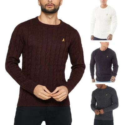 BRAVE SOUL Mens Crew Neck Jumpers Casual Winter Pullover Knitted Cardigan S-XL - Image 1 of 4