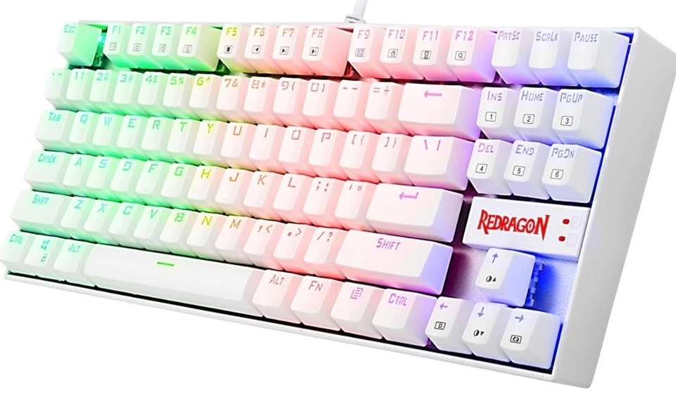 Redragon K552 W RGB  Mechanical Gaming Keyboard 60% Compact 87 Key Kumara Wired - Image 1 of 4