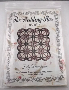 The Wedding Star Paper Piecing Pieced Quilt Pattern by Judy Niemeyer 54"x54" NEW - Picture 1 of 8