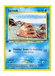 Pokemon 79/111 Swinub - Neo Genesis - First Edition - Englisch - Bild 1 von 1