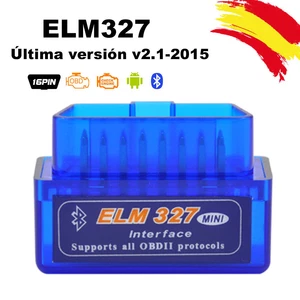 ELM327 Bluetooth Diagnosis scaner coche ODBII ODB2 V2.1 mini multimarca Android - Imagen 1 de 6