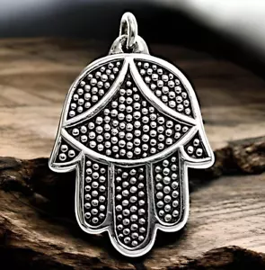 925 STERLING SILVER HAMSA HAND PENDANT LIGHTWEIGHT, CHAIN SOLD SEPARATELY 1633 - Picture 1 of 3