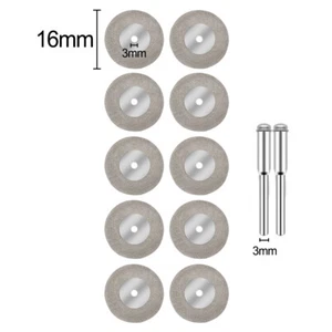 10pcs Polished Cutting Disc Diamond Sand Saw Blade 3mm Rod Diy Woodworking Tools - Picture 1 of 23