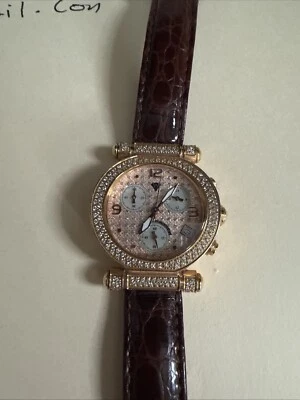 Aqua Master Women's Gold Dial Stainless Steel Diamond Bezel Watch - Image 1 of 4