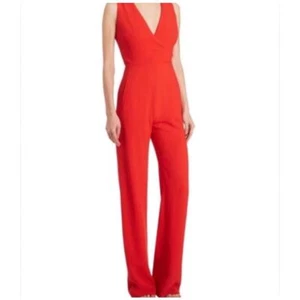 Tory Burch Chic Red Jumpsuit Sz 6 - Picture 1 of 4
