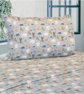 Flannel From Portugal Animal Print Flannel Sheet Set 4 Piece Full 100% Cotton ๐ - Picture 1 of 4