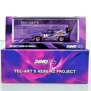 INNO64 Toyota Sprinter Trueno AE86 Purple N2 Project by Tec-Art 1/64 - Picture 1 of 4