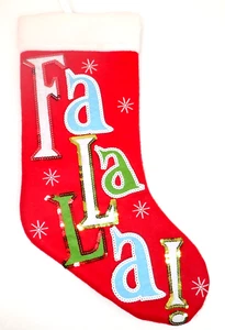 Fa La La Weihnachtsstrumpf Pailletten 18 Zoll - Bild 1 von 2