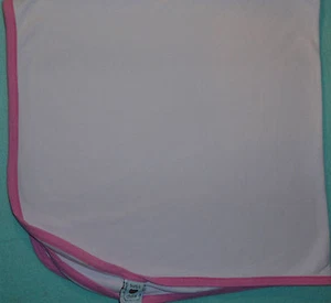 Teddy's Choice Pink Baby Girl Blanket Dark Pink Edge - Picture 1 of 2