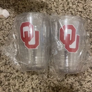 Oklahoma University Sooners Tumblers Lot Of 2 NCAA 16oz Cups - Picture 1 of 4