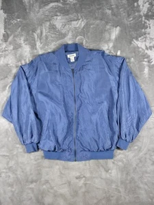 Vintage Bogari 100% Seide Bomberjacke Gr. Small blau leicht 90er 80er... - Bild 1 von 9