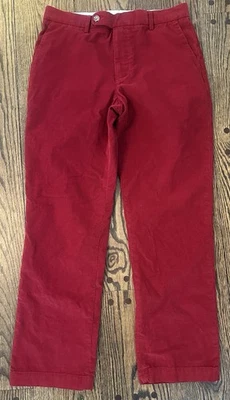 Мужские Vineyard Vines Harmon Corduroy Chino, прямые, красные, 33 x 32 - Изображение 1 из 3