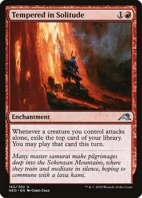 (3x FOIL) TEMPERED IN SOLITUDE - Kamigawa: Neon Dynasty – MTG Magic Card - Image 1 of 4