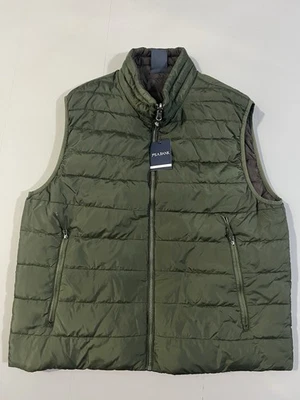 Jos A. Colete Masculino Bank Puffer L Bolsos com Zíper Reversível Verde Inverno Exterior Novo - Imagem 1 de 4