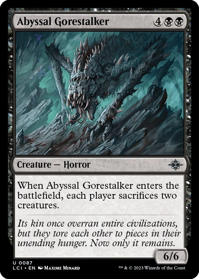 Abyssal Gorestalker 87 NM Foil The Lost Caverns of Ixalan MTG EN - Image 1 of 1