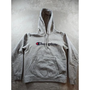 Champion Sudadera con Capucha Para Hombres M Gris Polar Atletismo Deletrear *Leer - Imagen 1 de 9